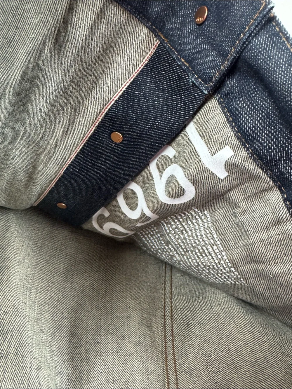 Gap 1969 Japanese Selvedge Men XS Tall Denim Trucker Jean Jacket Blue